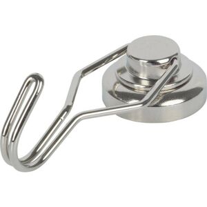 Crochet en aimant en néodyme - Ø25, H.5cm, Argent - Crochet magnétique pour surfaces métalliques - Publicité Crochet en aimant en néodyme - Ø25, H.5cm, Argent - Crochet magnétique pour surfaces métalliques - Publicité