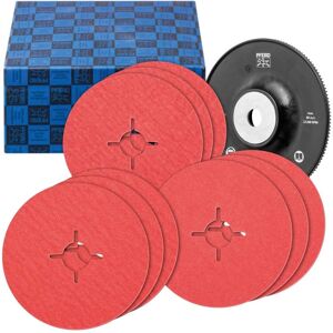 PFERD Fiberscheiben Set 10-Piece Ø 125mm Ceramic Co-Cool PFERD Fiberscheiben Set 10-Piece Ø 125mm Ceramic Co-Cool