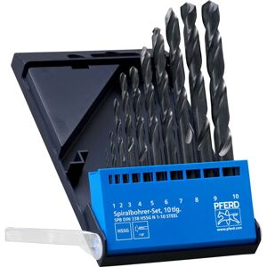 Juego de brocas PFERD 25298001 - Acero, HSS, 10 piezas Juego de brocas PFERD 25298001 - Acero, HSS, 10 piezas
