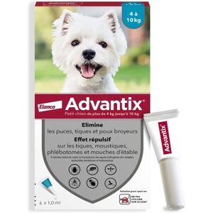 Advantix Hund 4-10kg - Anti-Parasiten Pipetten - 4 Stück Advantix Hund 4-10kg - Anti-Parasiten Pipetten - 4 Stück