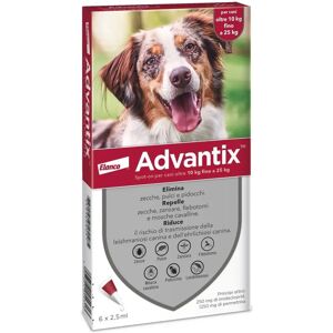 Elanco Italia Spa Advantix Spot on - Prévention puces et tiques pour chiens 10-25kg - Publicité Elanco Italia Spa Advantix Spot on - Prévention puces et tiques pour chiens 10-25kg - Publicité