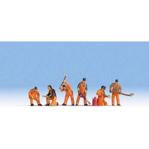 Noch Railway Construction Group HO 1:87 Figures - Painted Noch Railway Construction Group HO 1:87 Figures - Painted