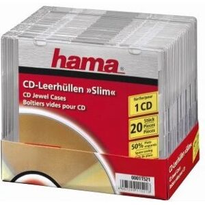 Hama Model 00011521 Transparent Slim CD Case - Optical Disc Storage Hama Model 00011521 Transparent Slim CD Case - Optical Disc Storage