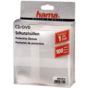 Hama 33810 Sachets protecteurs pour CD/DVD - 100 - Publicité Hama 33810 Sachets protecteurs pour CD/DVD - 100 - Publicité