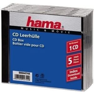 Hama Black 5-Pack CD Jewel Cases - CD Jewel Case Hama Black 5-Pack CD Jewel Cases - CD Jewel Case