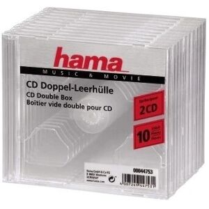 Hama Modèle 00044753 - Boîtier à disques doubles - Transparent Hama Modèle 00044753 - Boîtier à disques doubles - Transparent