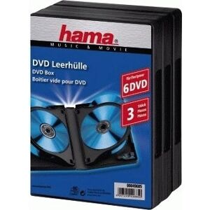 Hama DVD Storage Box - 6 Discs, Pack of 3 Hama DVD Storage Box - 6 Discs, Pack of 3