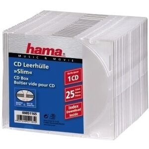 Hama Slim CD Cases Pack of 25 - Transparent - CD-Hüllen Hama Slim CD Cases Pack of 25 - Transparent - CD-Hüllen