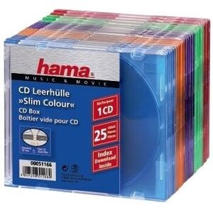 Hama Estojo fino para CD Pacote de 25 - Multicolor Hama Estojo fino para CD Pacote de 25 - Multicolor