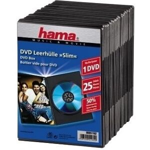 Hama DVD Slim Scatola - Pack da 25 - Nero - Conservazione DVD Hama DVD Slim Scatola - Pack da 25 - Nero - Conservazione DVD