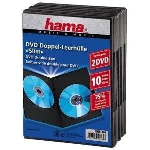 Hama 10 Svarta Dubbla DVD-Case - DVD-Lagring Hama 10 Svarta Dubbla DVD-Case - DVD-Lagring