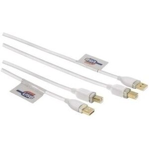 Hama USB Connecting Cable - 3m USB A USB B - White Hama USB Connecting Cable - 3m USB A USB B - White