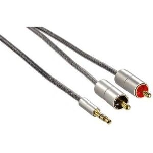 Hama 00080864 Audiokabel - 1m Silber - 3,5mm Klinke zu RCA Hama 00080864 Audiokabel - 1m Silber - 3,5mm Klinke zu RCA