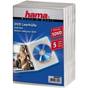 Hama Modell 00083895 - 1 DVD Klarsicht Jewel Case Packung mit 5 Hama Modell 00083895 - 1 DVD Klarsicht Jewel Case Packung mit 5