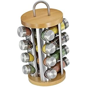 Küchenprofi Spice Rack - 16 Jars - Stainless Steel & Wood Küchenprofi Spice Rack - 16 Jars - Stainless Steel & Wood