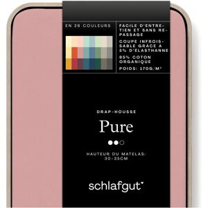 SCHLAFGUT Bio-Baumwolle Spannbettlaken - Elastan, Lila - Bettlaken SCHLAFGUT Bio-Baumwolle Spannbettlaken - Elastan, Lila - Bettlaken