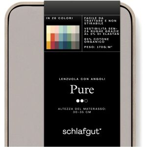 SCHLAFGUT Sábanas ajustadas de algodón orgánico - Beige (Sand Mid) - 140-160x200-220 cm SCHLAFGUT Sábanas ajustadas de algodón orgánico - Beige (Sand Mid) - 140-160x200-220 cm