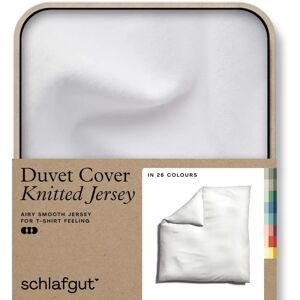 SCHLAFGUT Bio-Baumwolle Jersey Bettbezug - Weiß SCHLAFGUT Bio-Baumwolle Jersey Bettbezug - Weiß