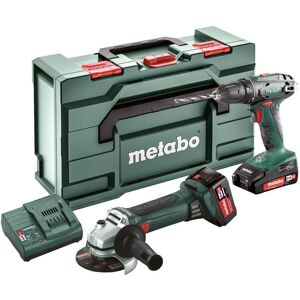 Metabo BS 18 Draadloze Boor en Haakse Slijper Set Metabo BS 18 Draadloze Boor en Haakse Slijper Set