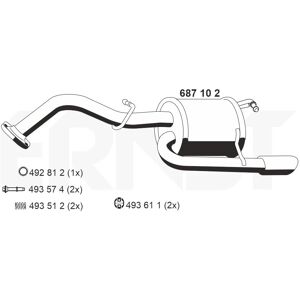 ERNST 687102 Endschalldämpfer - Toyota Yaris 1.33 Vvt-I ERNST 687102 Endschalldämpfer - Toyota Yaris 1.33 Vvt-I