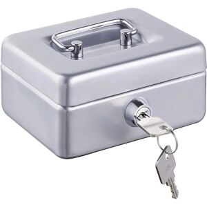 Alco Caja de Seguridad Mini-Box - Resistente a Arañazos - Plata - 125x95x60mm Alco Caja de Seguridad Mini-Box - Resistente a Arañazos - Plata - 125x95x60mm