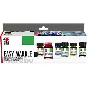 Peinture à l'huile soluble dans l'eau Marabu - 6x90ml - Fournitures d'art Peinture à l'huile soluble dans l'eau Marabu - 6x90ml - Fournitures d'art