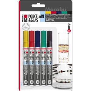 Marabu Basic Glasverf 5 stuks - Glas- en Porseleinstiften Marabu Basic Glasverf 5 stuks - Glas- en Porseleinstiften