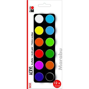 Ensemble de Peintures Acryliques MARABU - 12 Couleurs Ensemble de Peintures Acryliques MARABU - 12 Couleurs