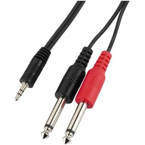 Câble audio Monacor Mca-204 stéréo à mono - 2m noir Câble audio Monacor Mca-204 stéréo à mono - 2m noir