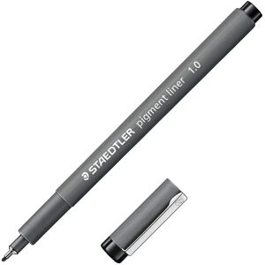 Staedtler 308 10-9 Pigment Liner Fineliner Pen - 1.0mm Nib - Black Ink - Single Staedtler 308 10-9 Pigment Liner Fineliner Pen - 1.0mm Nib - Black Ink - Single
