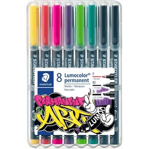 Marcadores permanentes Staedtler Lumocolor - Pack de 8 Marcadores permanentes Staedtler Lumocolor - Pack de 8