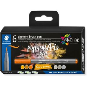 Staedtler Pigment Arts Brush Pen Grey & Caramel - Felt Pen - 6 pcs Staedtler Pigment Arts Brush Pen Grey & Caramel - Felt Pen - 6 pcs