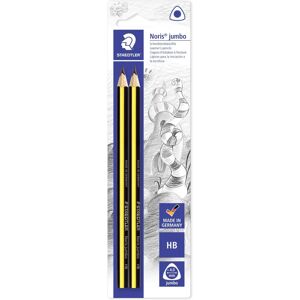 Staedtler Noris Jumbo HB - Pencil, 2 pcs, Black-Yellow, German Staedtler Noris Jumbo HB - Pencil, 2 pcs, Black-Yellow, German