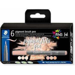 Stylo pinceau Beige Staedtler - 6 pcs Multicolore - Publicité Stylo pinceau Beige Staedtler - 6 pcs Multicolore - Publicité