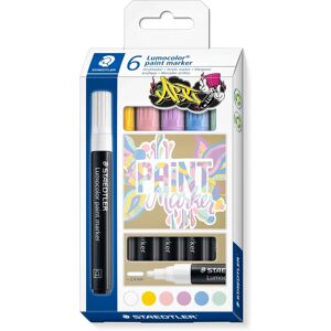 Staedtler Acrylmarker Lumocolor 6er-Set Pastellfarbig - Acrylic Marker Staedtler Acrylmarker Lumocolor 6er-Set Pastellfarbig - Acrylic Marker