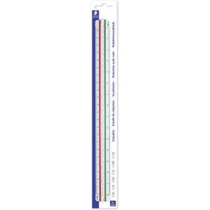 Staedtler White Plastic Triangular Ruler - Scale 1 Staedtler White Plastic Triangular Ruler - Scale 1