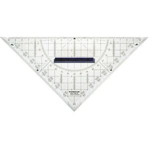 Staedtler Model 568 35 Transparent 22cm Geometry Set Square with Grip Staedtler Model 568 35 Transparent 22cm Geometry Set Square with Grip