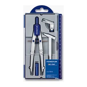 Staedtler Noris Club Azul, Metálico - Compasso com Braços Ajustáveis e Adaptador Universal Staedtler Noris Club Azul, Metálico - Compasso com Braços Ajustáveis e Adaptador Universal