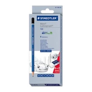 Staedtler Lumograph 100 Drawing Pencils - Blue - Resistant & Erasable Staedtler Lumograph 100 Drawing Pencils - Blue - Resistant & Erasable