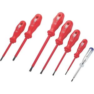 Lux-Tools VDE Schraubenzieher-Set - Flach Phillips Isoliert 7 St Lux-Tools VDE Schraubenzieher-Set - Flach Phillips Isoliert 7 St