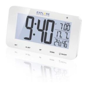Reloj despertador Explore Scientific RDC1004WHT - Digital, Blanco Reloj despertador Explore Scientific RDC1004WHT - Digital, Blanco