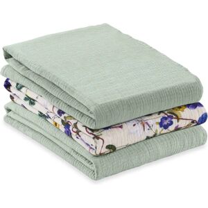 Hauck Lingettes en Mousseline - Sage / Beige / Floral - 3 Pièces - Publicité Hauck Lingettes en Mousseline - Sage / Beige / Floral - 3 Pièces - Publicité