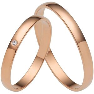 FIRETTI roségoldener Ehering mit Brillant - Schmuck Geschenk Gold Hochzeit Ehering LIEBE FIRETTI roségoldener Ehering mit Brillant - Schmuck Geschenk Gold Hochzeit Ehering LIEBE