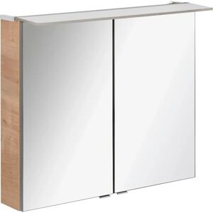 FACKELMANN 80cm Eichenoptik Badspiegelschrank - LED, 2 Türen FACKELMANN 80cm Eichenoptik Badspiegelschrank - LED, 2 Türen