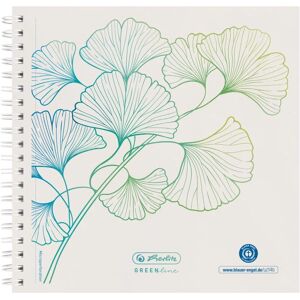 Herlitz Cahier Spiral Greenline 14,8x14,8cm Blanc - Publicité Herlitz Cahier Spiral Greenline 14,8x14,8cm Blanc - Publicité
