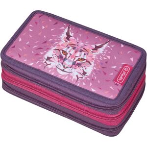 Herlitz Lynx Pink Pencil Case - Wild Animals Luchs Herlitz Lynx Pink Pencil Case - Wild Animals Luchs