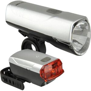 Kit d'Éclairage Vélo Fisher 85330 - LED Avant & Arrière, Argent - Publicité Kit d'Éclairage Vélo Fisher 85330 - LED Avant & Arrière, Argent - Publicité