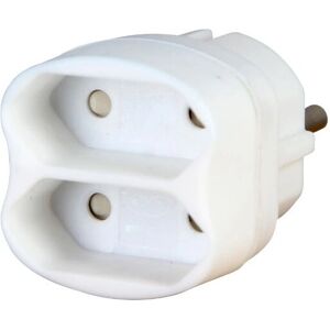Adaptateur de Prise de Voyage Kopp - Type F C - Blanc Adaptateur de Prise de Voyage Kopp - Type F C - Blanc