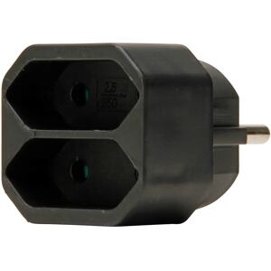 Adaptateur Eurofiches Kopp - 2 prises Euro - Noir - Adaptateur électrique Adaptateur Eurofiches Kopp - 2 prises Euro - Noir - Adaptateur électrique