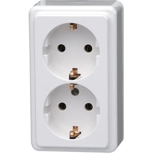 Kopp Elektrotechnik Prise Double Blanche - Montage murale, IP20, 16A, Schuko Kopp Elektrotechnik Prise Double Blanche - Montage murale, IP20, 16A, Schuko